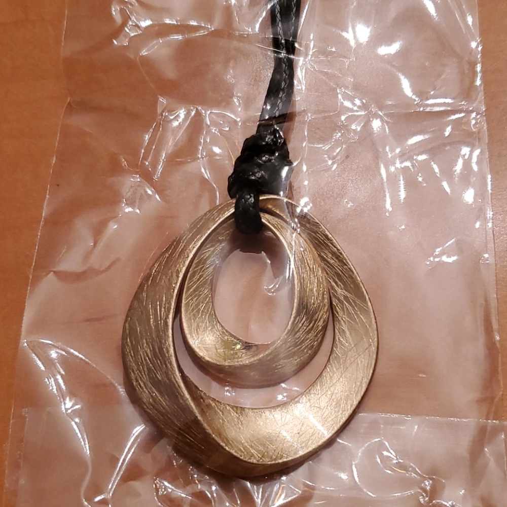 NWT Statement Necklace with 15" black cord
